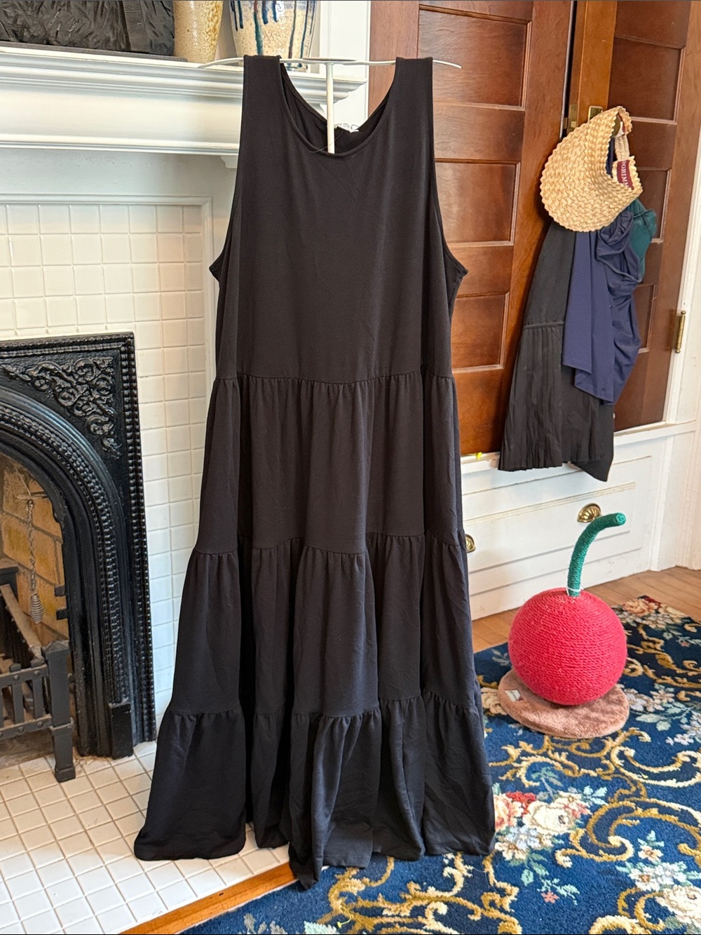 crown & ivy Black Tiered Sleeveless Maxi Dress in plus size- worn once